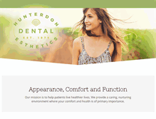 Tablet Screenshot of hunterdondentalesthetics.com